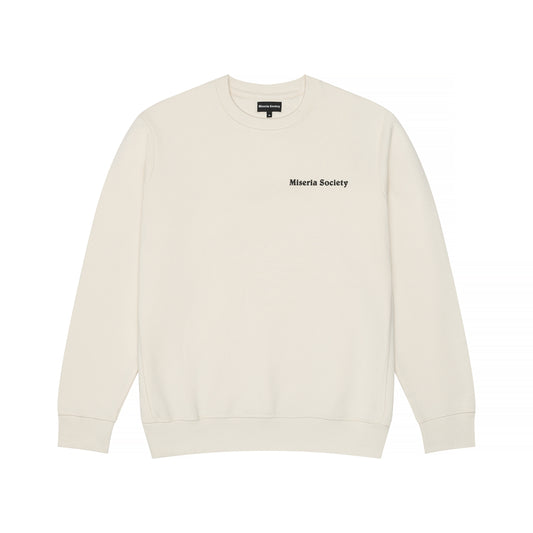 Organic Cotton Cream Crewneck Sweatshirt